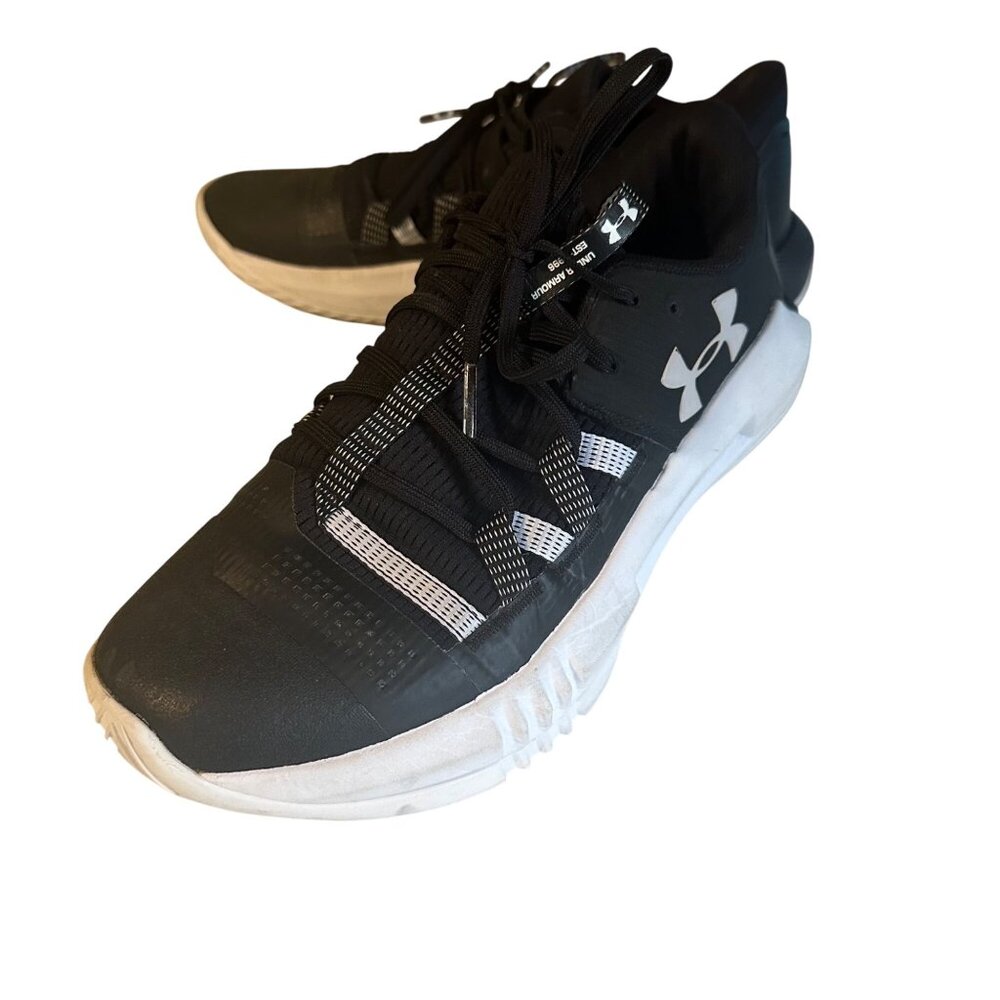 Under Armour black and white Block City 2.0 sneakers size 8